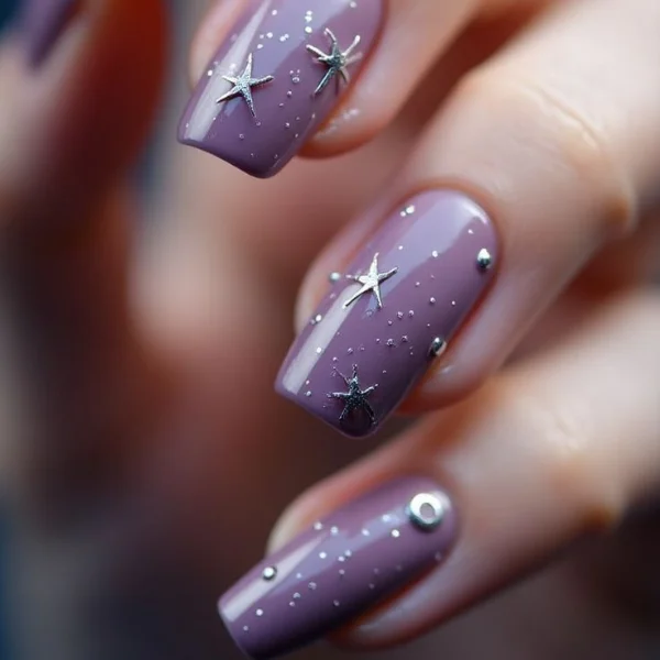 Celestial Spark Nail Design