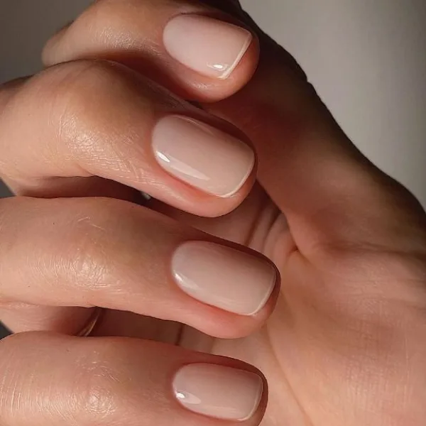 Sheer Elegance Short Nails Design