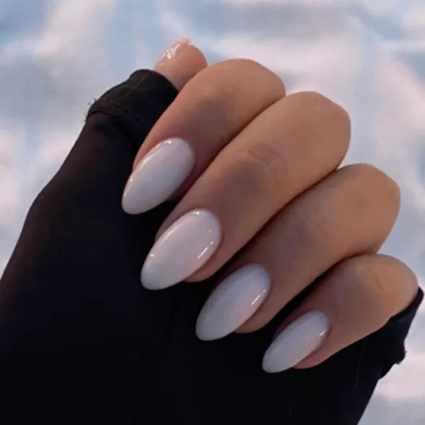 Moonlit Oval Nails Design