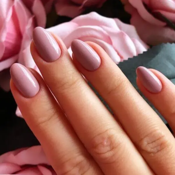 dusty rose nails Design