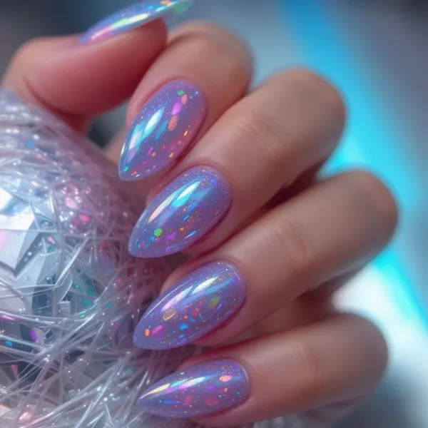 Hologlaze Nails Design