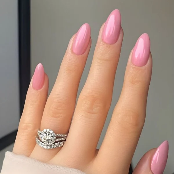 Glossy Bloom Nails Design