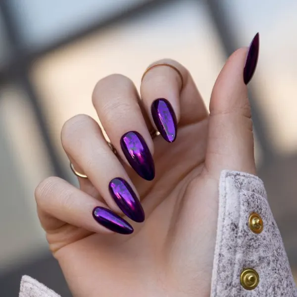 Ultra Violet Vibe Nails Design