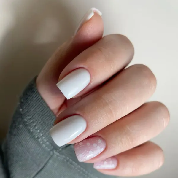 White Mirage Nail Design