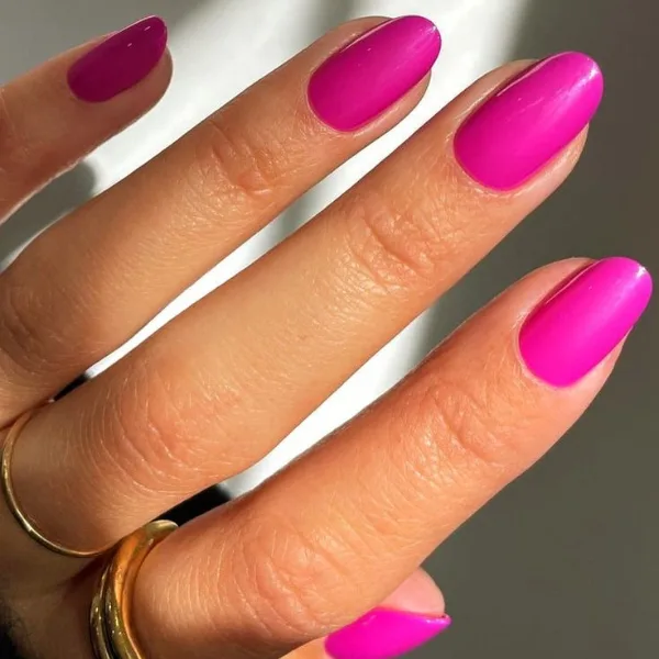 Neon Pink Pop Nail Design