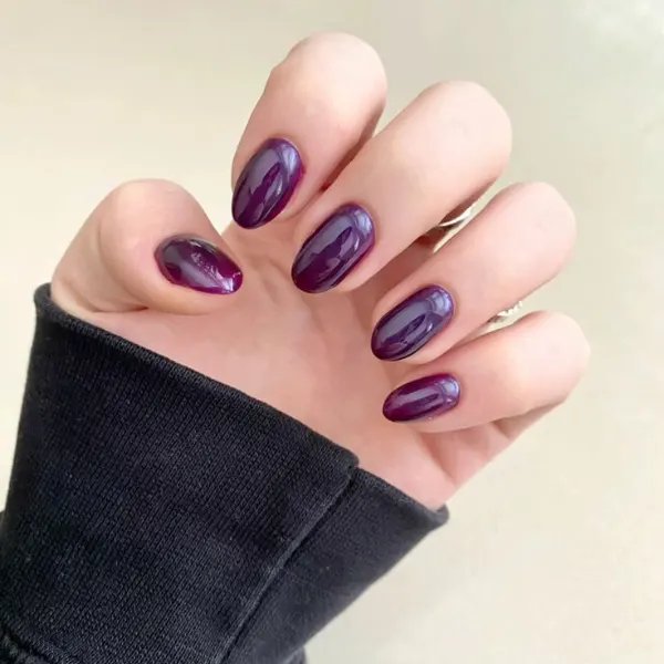 Amethyst Aura Purple Nail Design