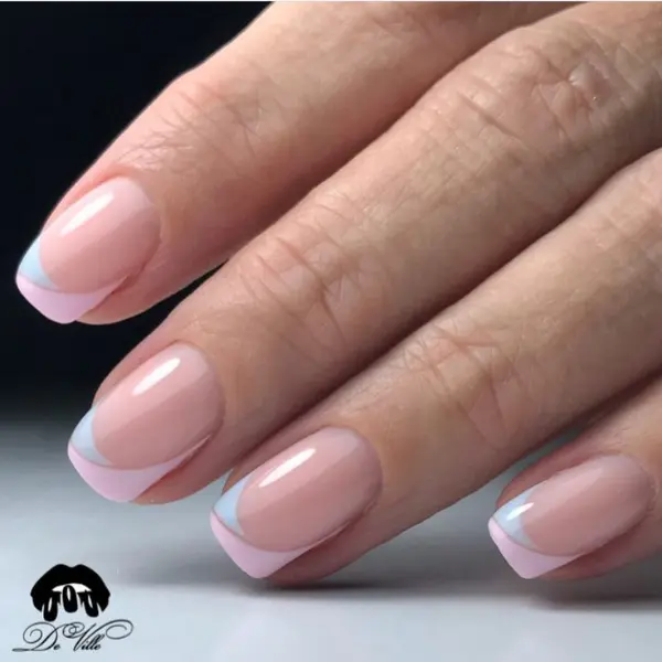 Soft Pastel French Curve Nails