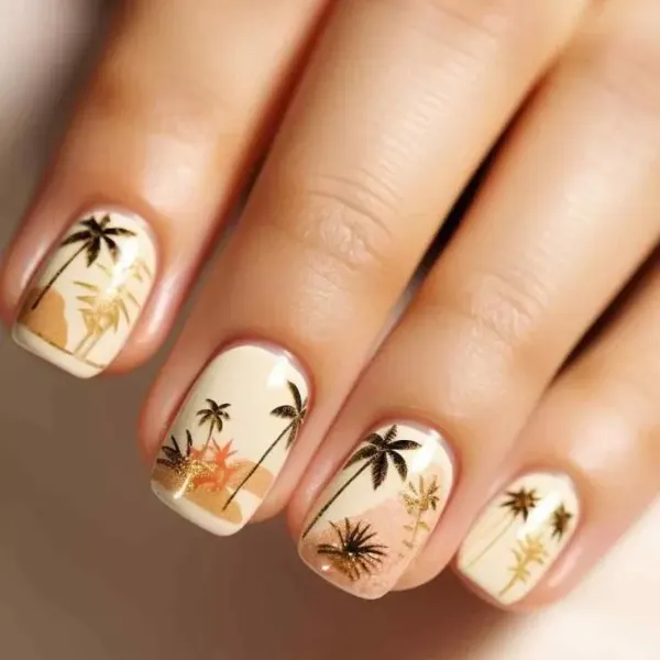 Coconut Crush summer nails Design