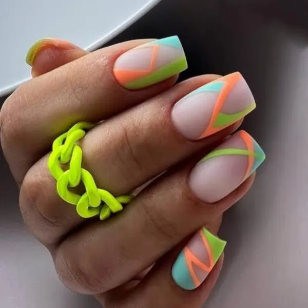 Neon Crush Summer Nails Design